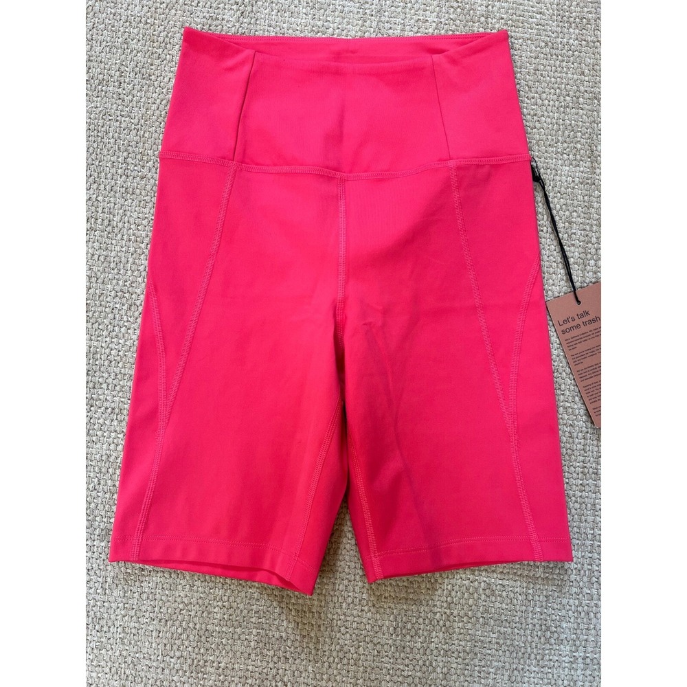 NWT Girlfriend Collective Bike Shorts Womens Small Pink High Rise Compression